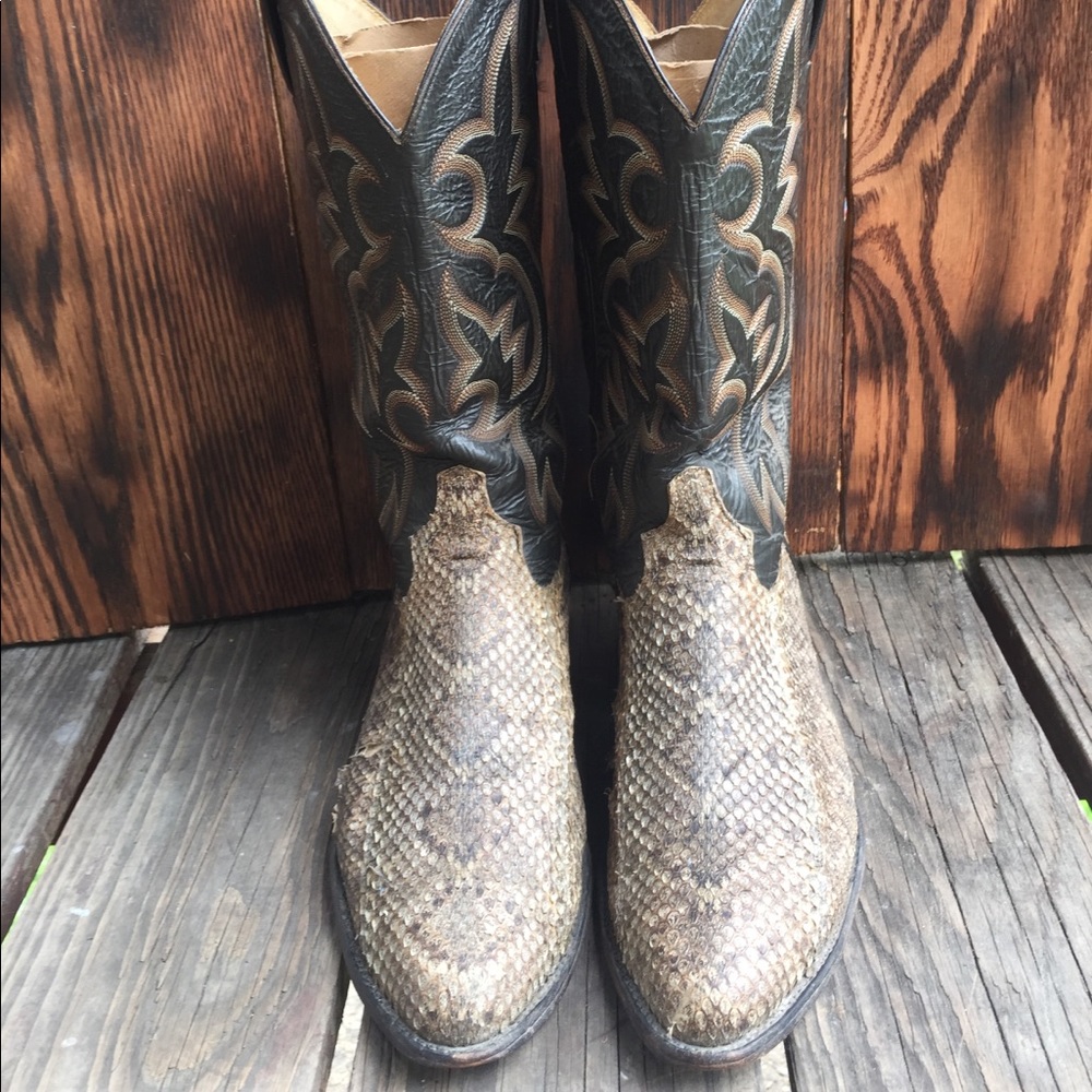 Tony Lama Rattlesnake Cowboy Boots.